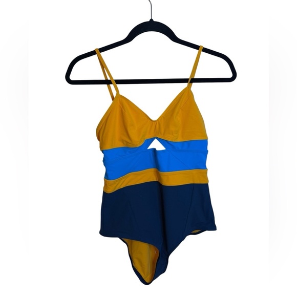 Nwt Flagpole Swim Joellen Colorblock One Piece Swimsuit - Picture 2 of 5